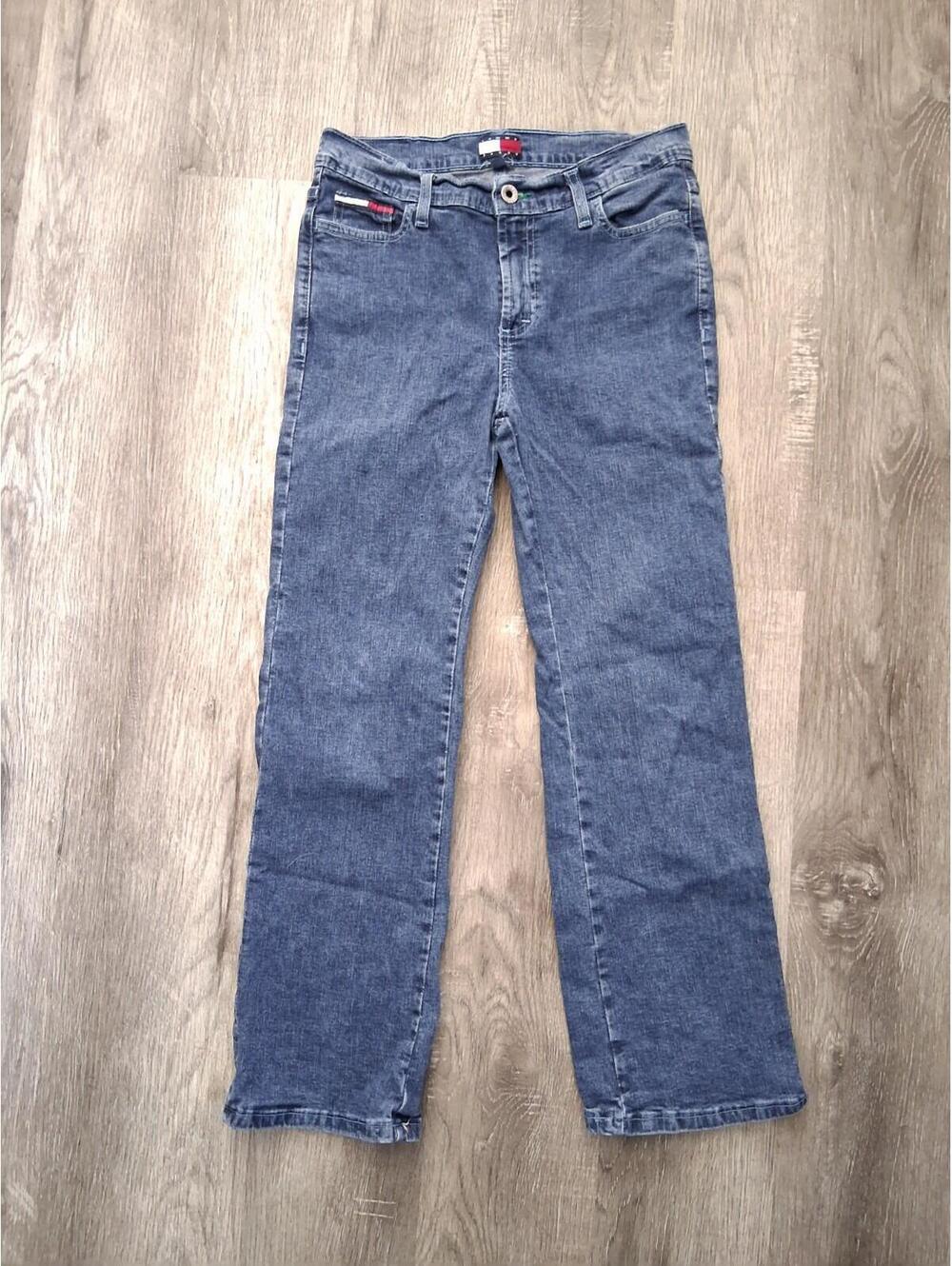 VTG Tommy Hilfiger Woman's Size 4, 27x24.5 Mid-Rise Straight Leg Y2K Denim Jeans